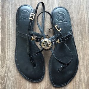 Tory Burch Shoes - Tory Burch Sandal Black Gold Tory Burch Shoes - Tory Burch Sandal Black Gold